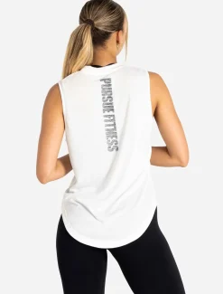 Oversized Graphic Tank White