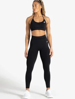 Scrunch Seamless Adjustable Sports Bra Black