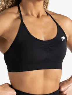 Scrunch Seamless Adjustable Sports Bra Black