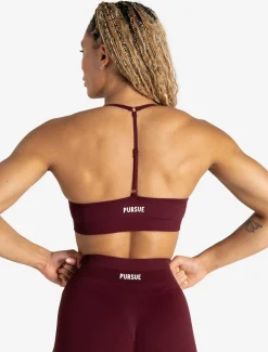 Scrunch Seamless Adjustable Sports Bra Dark Cherry