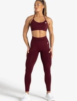Scrunch Seamless Adjustable Sports Bra Dark Cherry