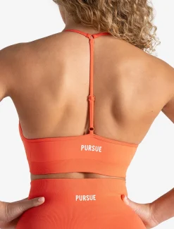 Scrunch Seamless Adjustable Sports Bra Bright Coral