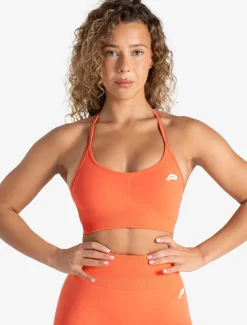 Scrunch Seamless Adjustable Sports Bra Bright Coral
