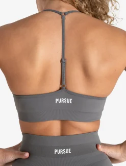 Scrunch Seamless Adjustable Sports Bra Mid Grey