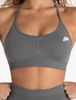 Scrunch Seamless Adjustable Sports Bra Mid Grey