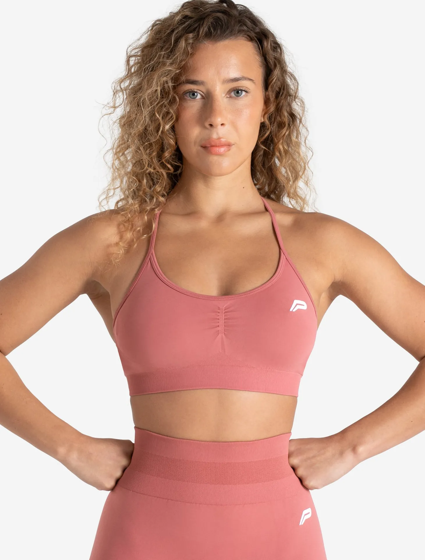 Scrunch Seamless Adjustable Sports Bra Peony Pink