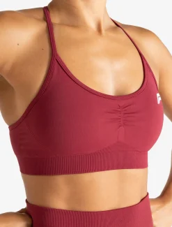 Scrunch Seamless Adjustable Sports Bra Raspberry