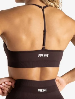 Scrunch Seamless Adjustable Sports Bra Chocolate Plum