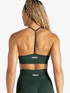 Scrunch Seamless Adjustable Sports Bra Forest Green
