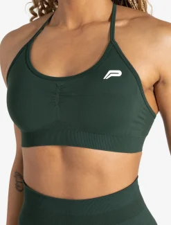 Scrunch Seamless Adjustable Sports Bra Forest Green