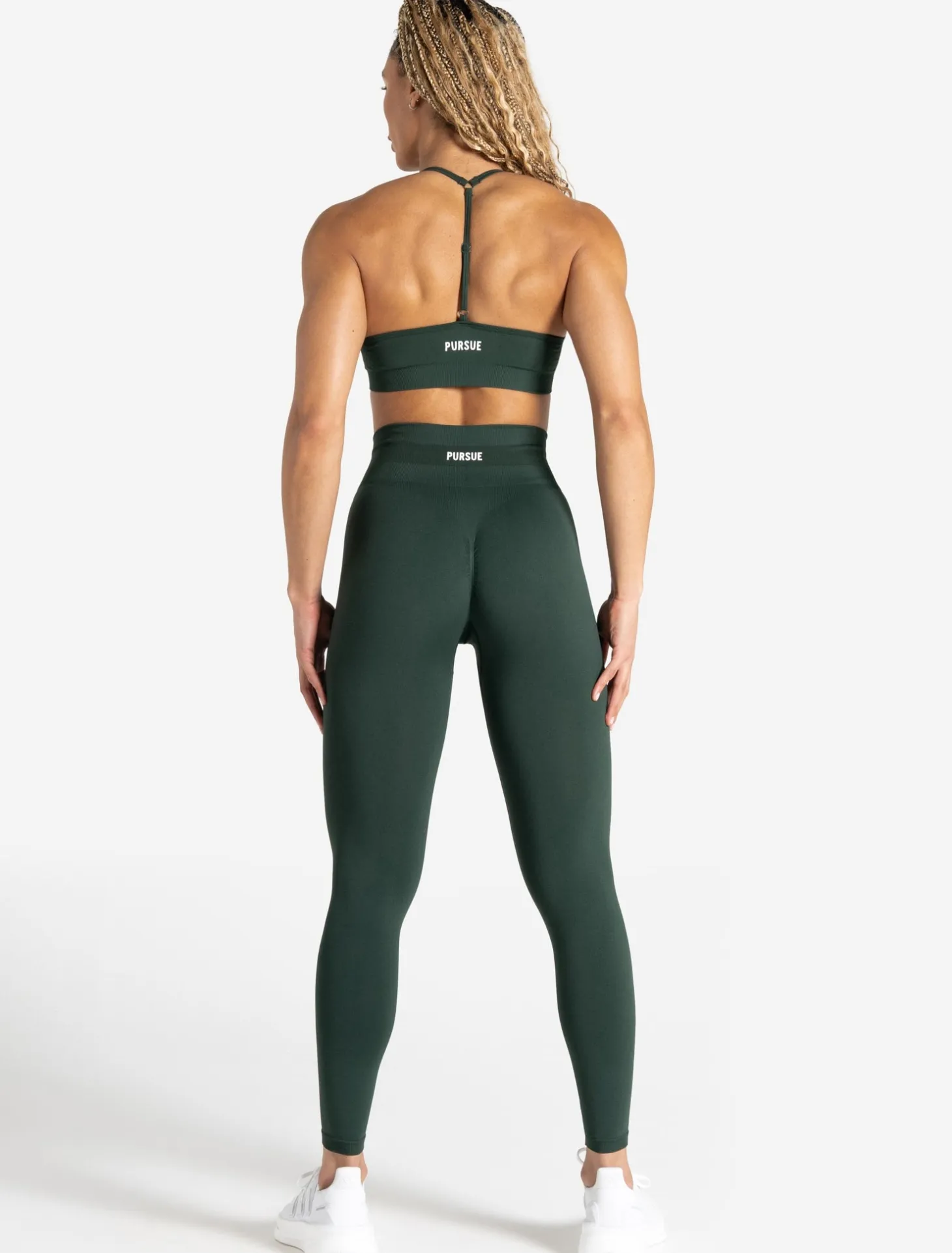 Scrunch Seamless Adjustable Sports Bra Forest Green