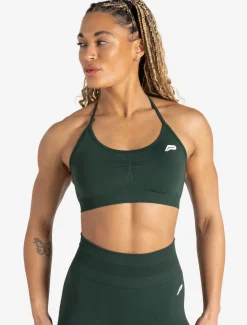 Scrunch Seamless Adjustable Sports Bra Forest Green
