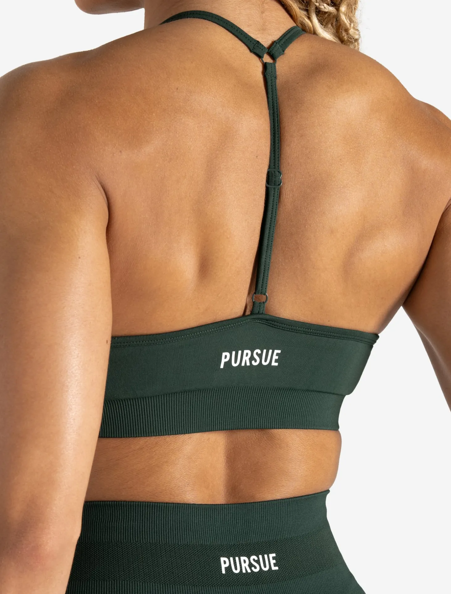 Scrunch Seamless Adjustable Sports Bra Forest Green