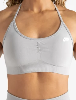 Scrunch Seamless Adjustable Sports Bra Grey