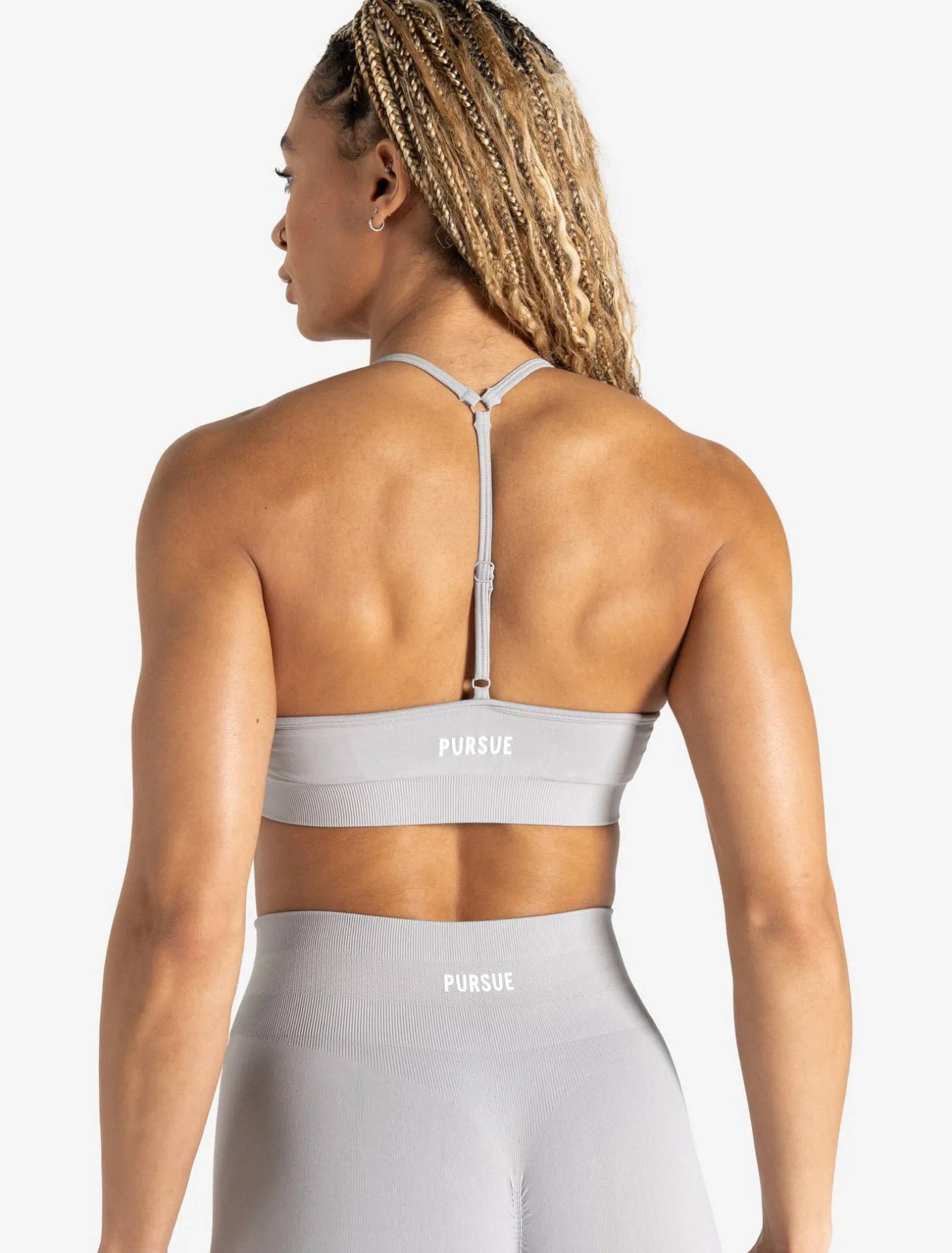 Scrunch Seamless Adjustable Sports Bra Grey