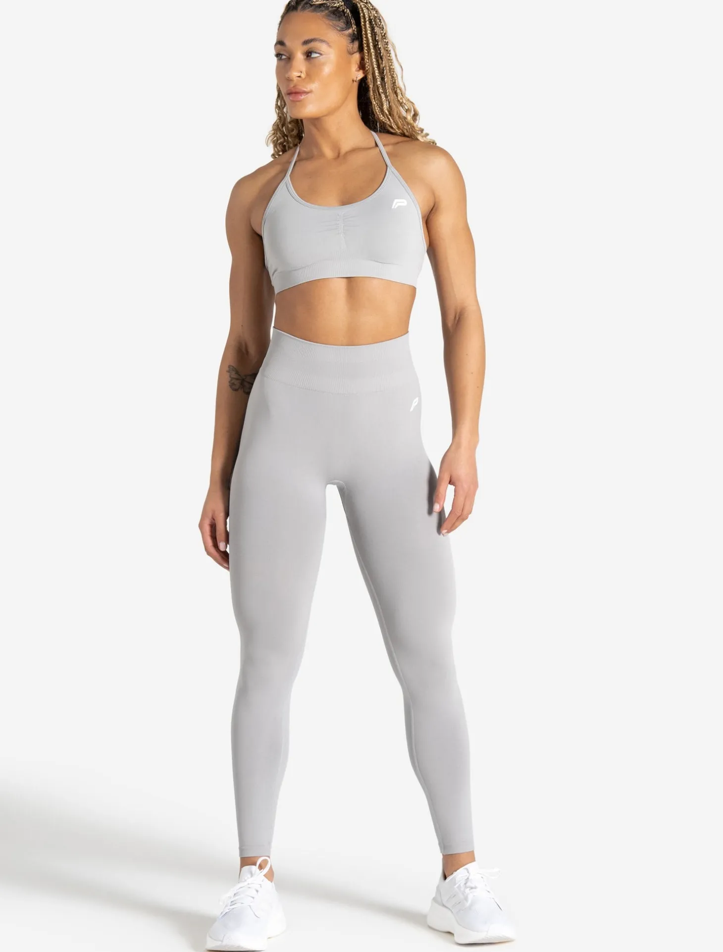 Scrunch Seamless Adjustable Sports Bra Grey