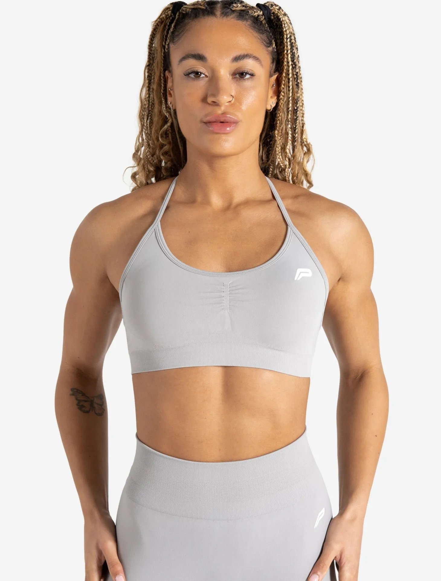 Scrunch Seamless Adjustable Sports Bra Grey
