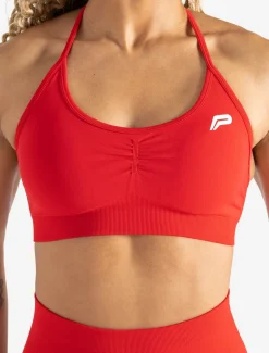 Scrunch Seamless Adjustable Sports Bra Candy Red