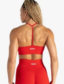 Scrunch Seamless Adjustable Sports Bra Candy Red