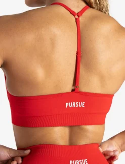 Scrunch Seamless Adjustable Sports Bra Candy Red