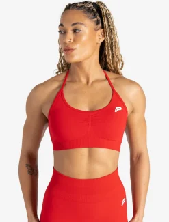 Scrunch Seamless Adjustable Sports Bra Candy Red
