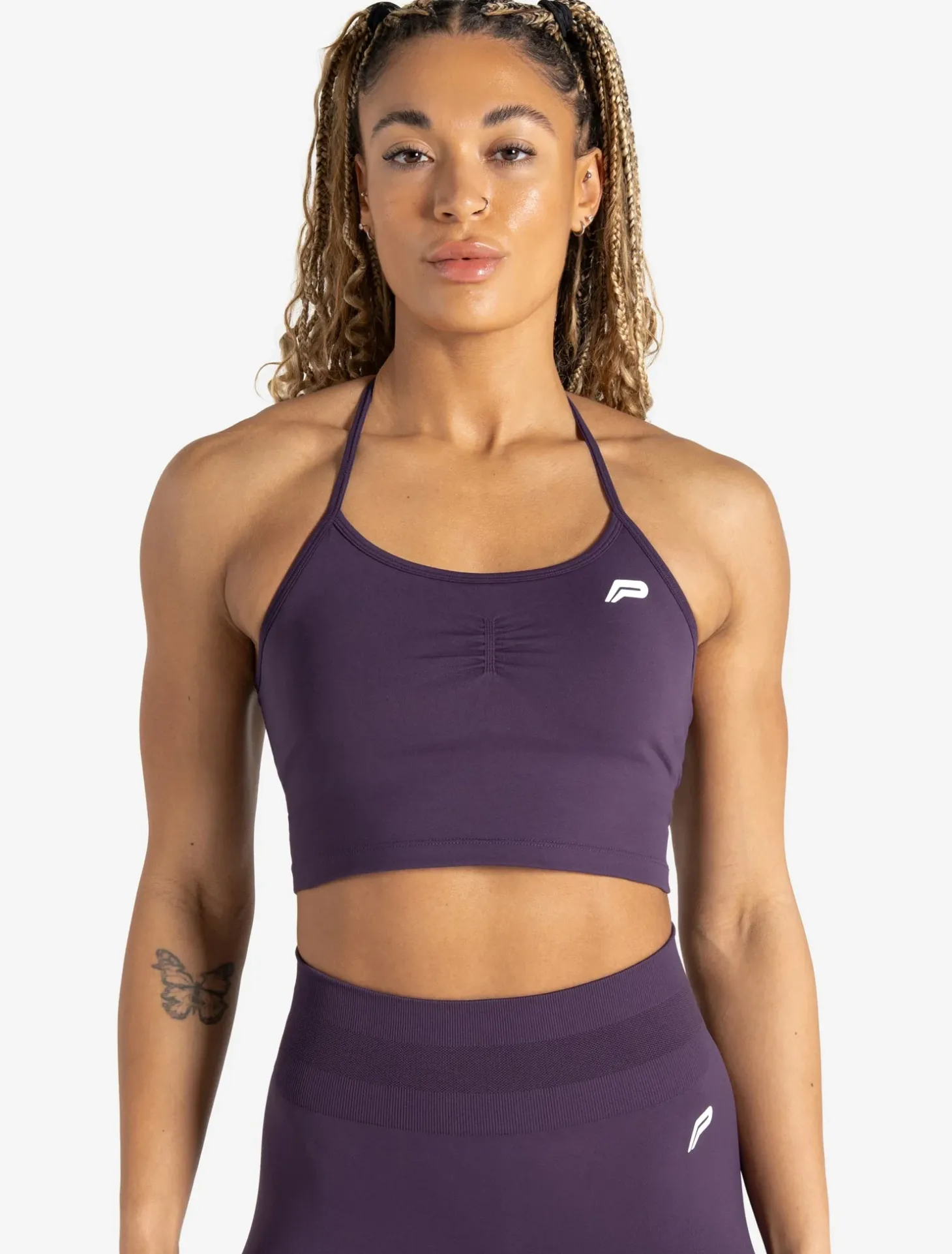 Scrunch Seamless Built-in Bra Tank Blackberry