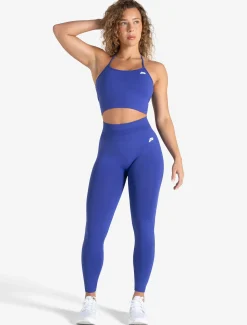 Scrunch Seamless Built-in Bra Tank Cobalt Blue