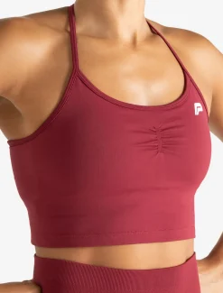 Scrunch Seamless Built-in Bra Tank Raspberry