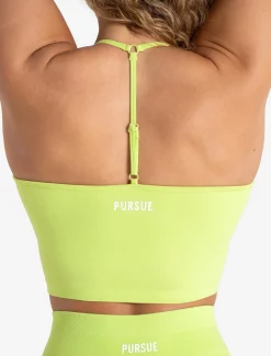 Scrunch Seamless Built-in Bra Tank Lime Zest