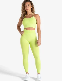 Scrunch Seamless Built-in Bra Tank Lime Zest