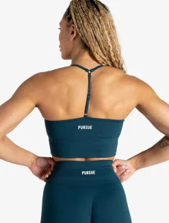 Scrunch Seamless Built-in Bra Tank Dark Teal