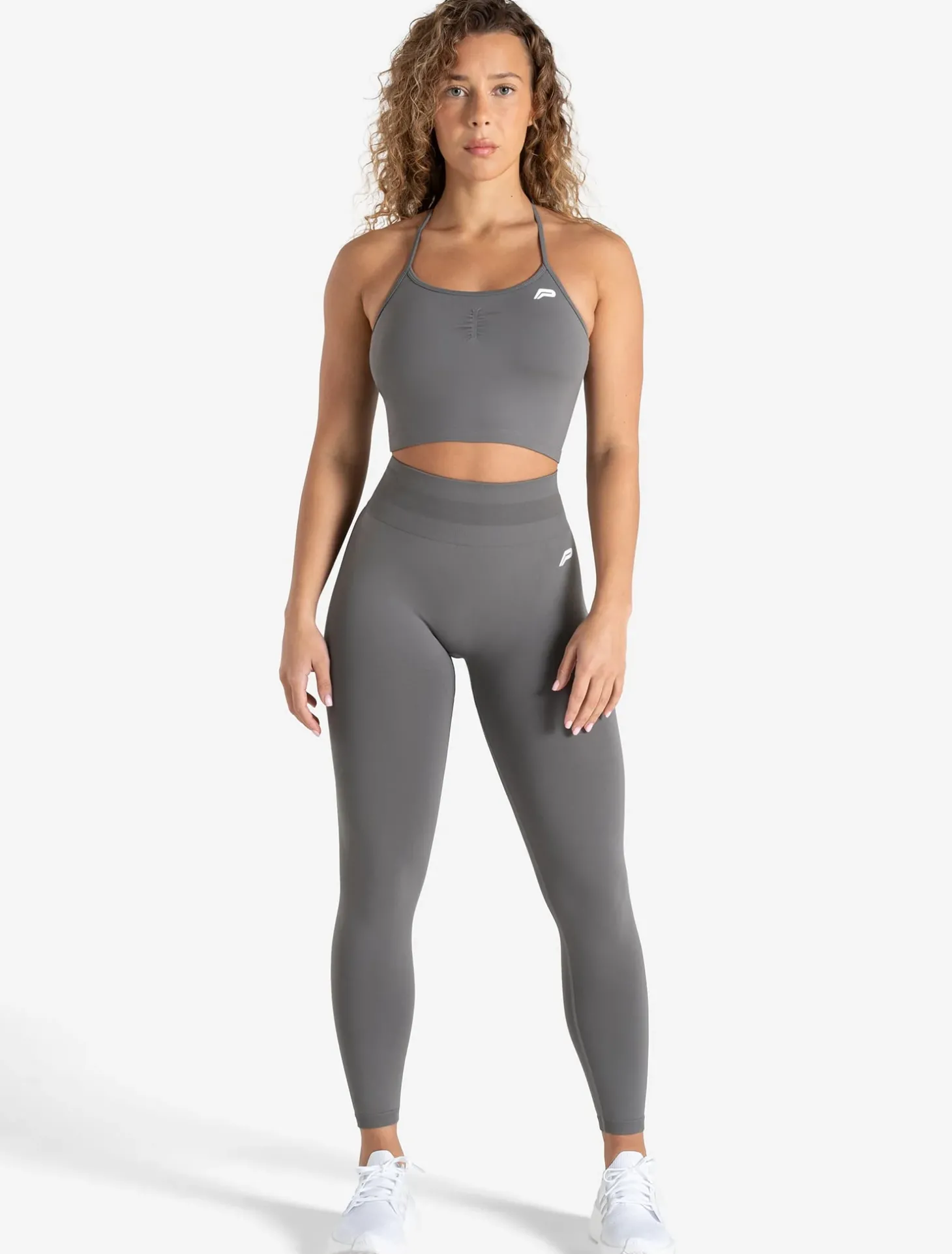 Scrunch Seamless Built-in Bra Tank Mid Grey
