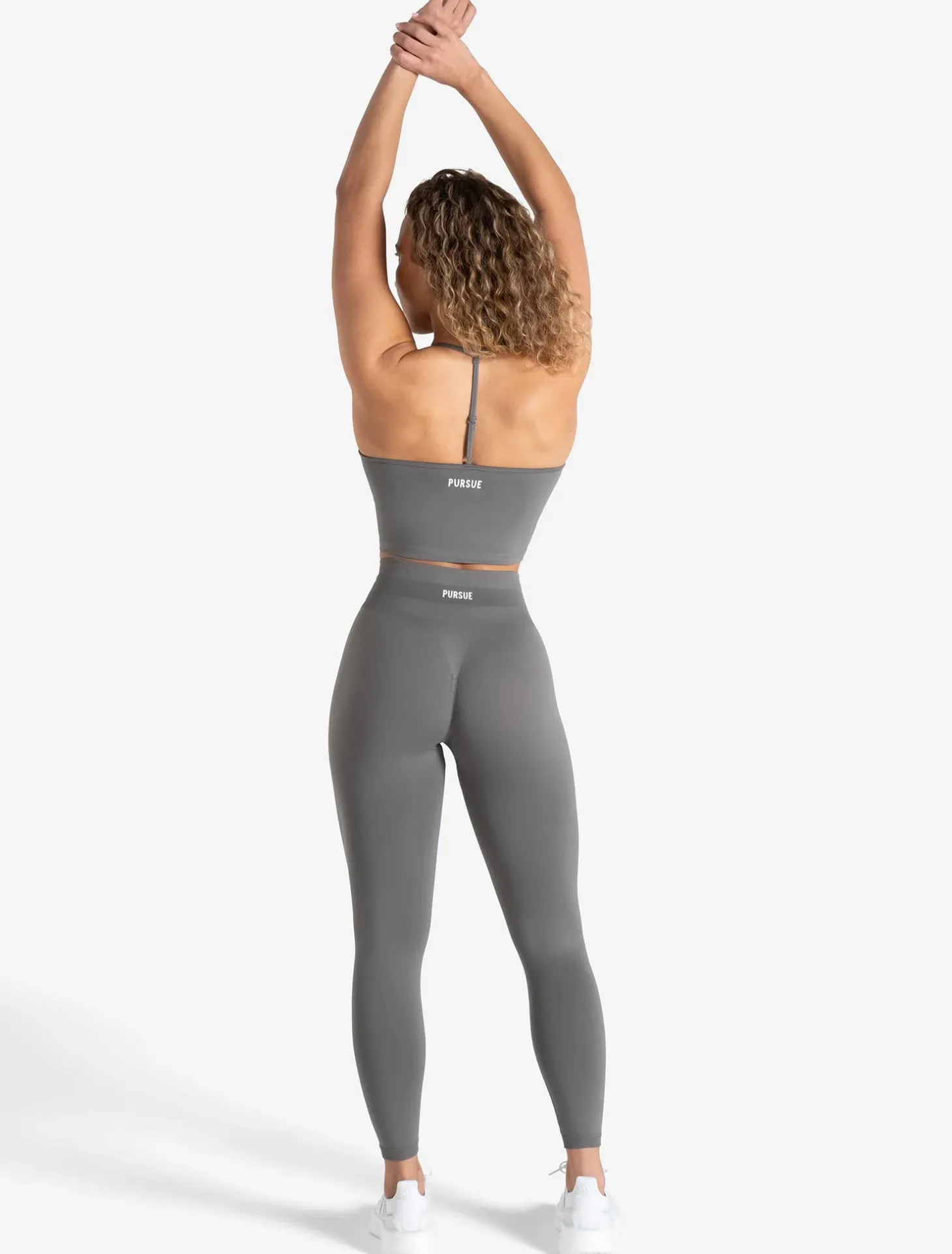 Scrunch Seamless Built-in Bra Tank Mid Grey