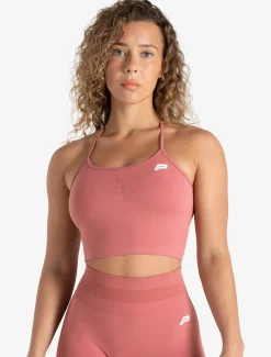 Scrunch Seamless Built-in Bra Tank Peony Pink