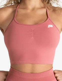 Scrunch Seamless Built-in Bra Tank Peony Pink
