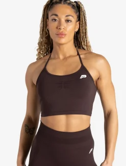 Scrunch Seamless Built-in Bra Tank Chocolate Plum