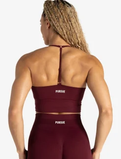 Scrunch Seamless Built-in Bra Tank Dark Cherry