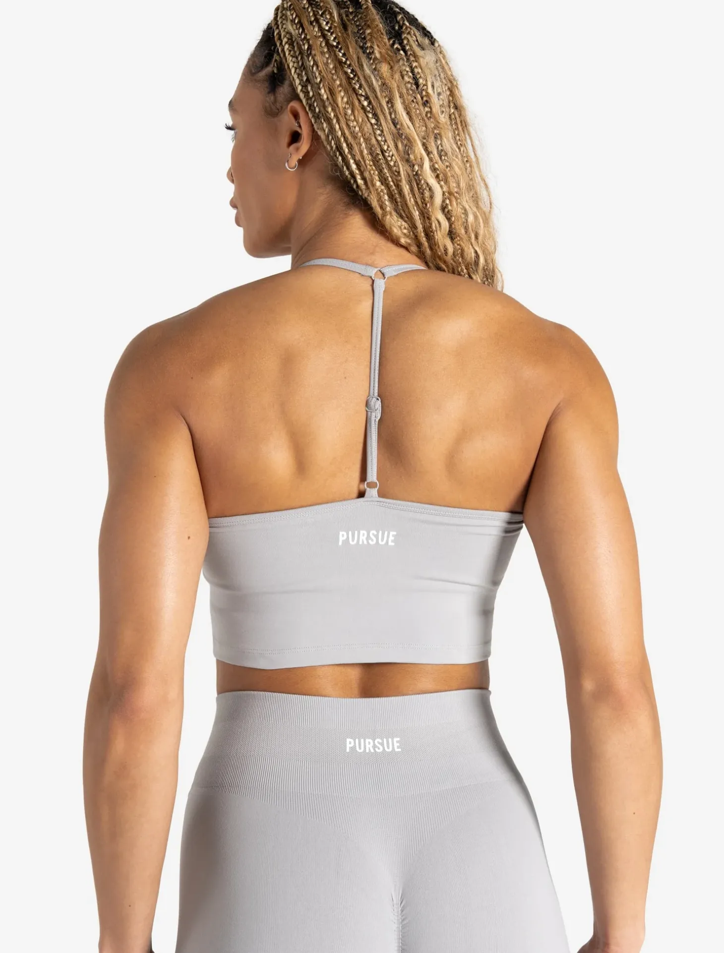 Scrunch Seamless Built-in Bra Tank Grey