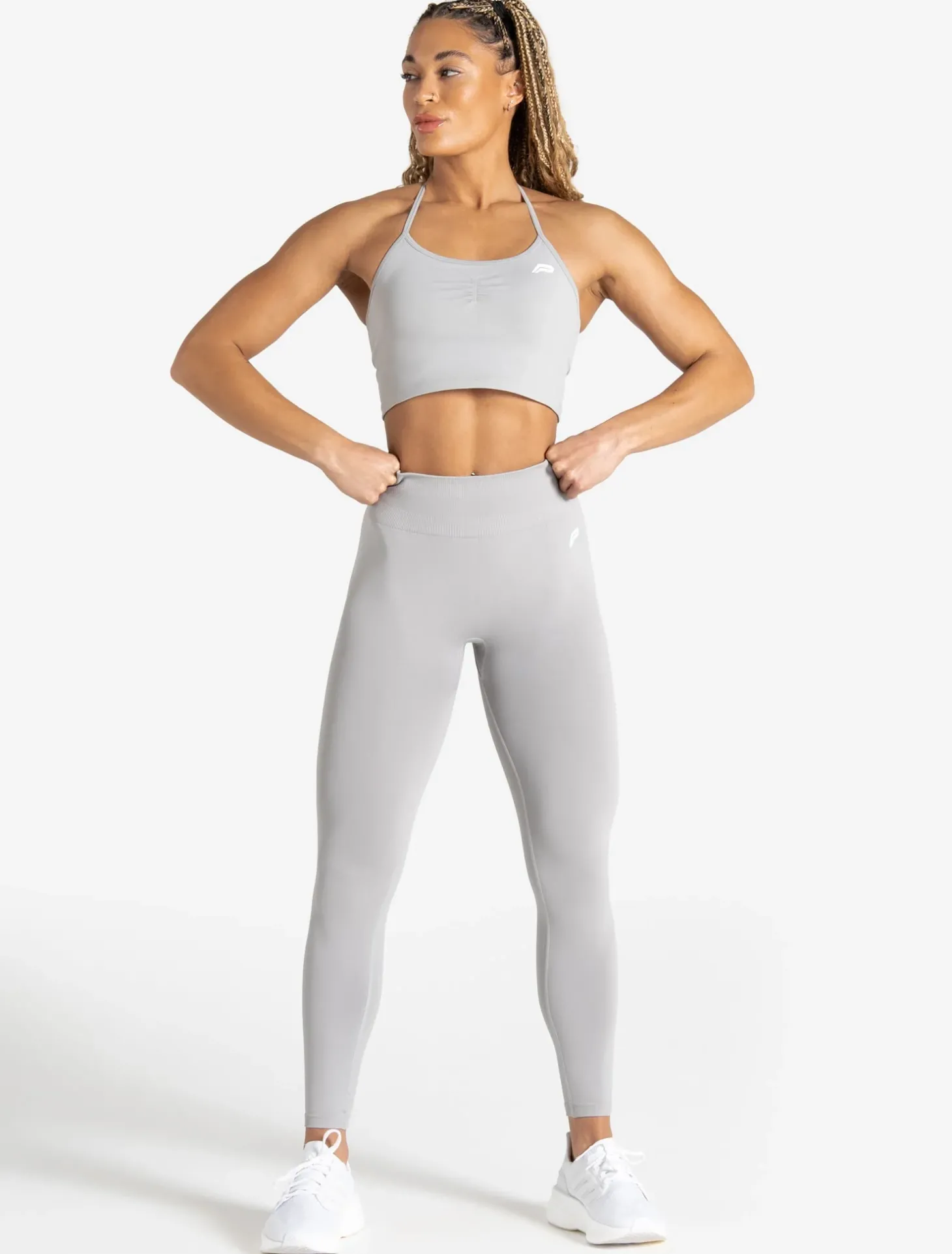 Scrunch Seamless Built-in Bra Tank Grey