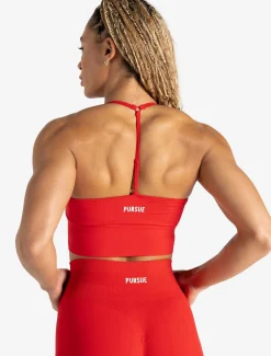 Scrunch Seamless Built-in Bra Tank Candy Red
