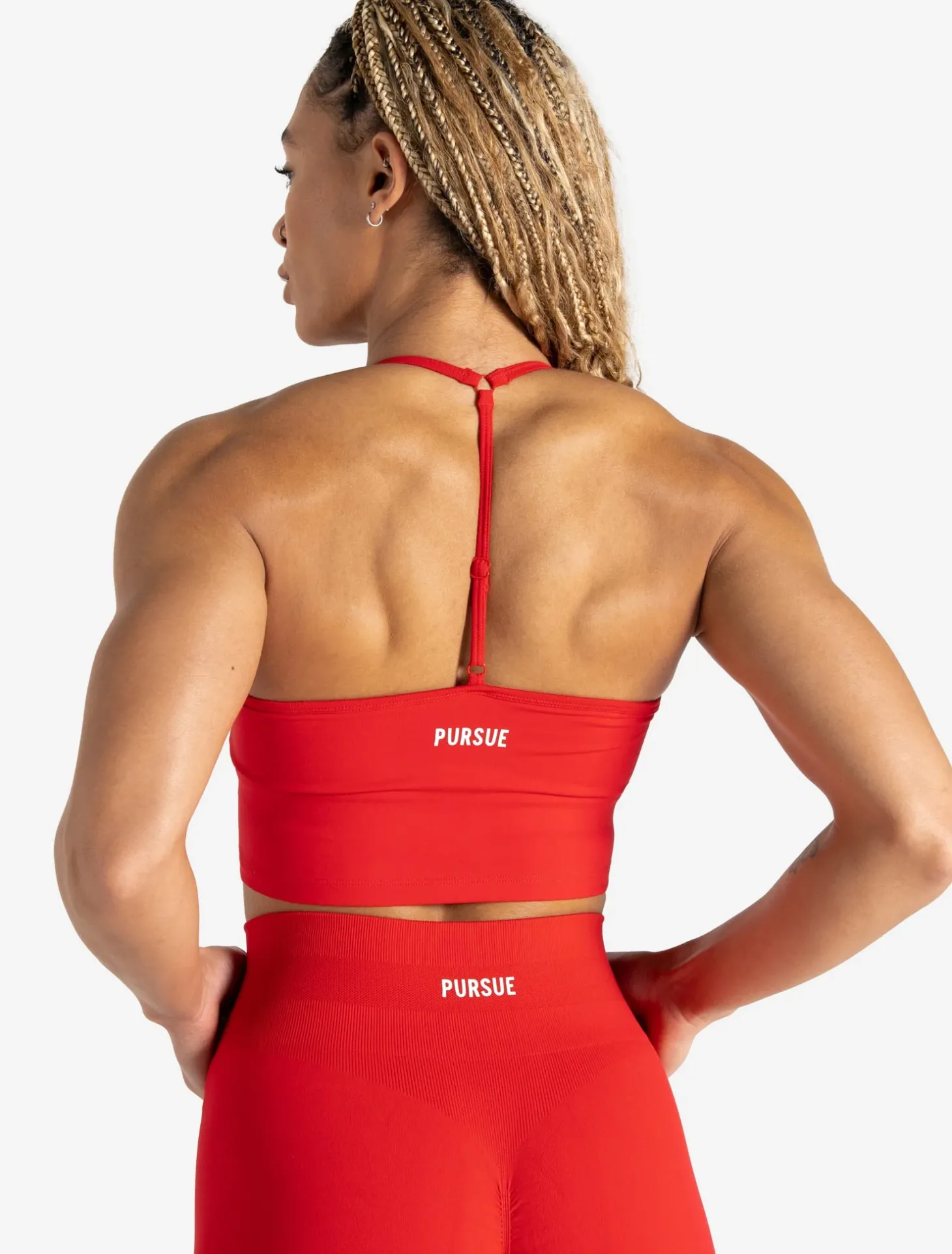 Scrunch Seamless Built-in Bra Tank Candy Red