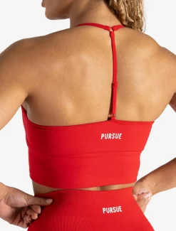 Scrunch Seamless Built-in Bra Tank Candy Red