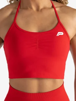 Scrunch Seamless Built-in Bra Tank Candy Red