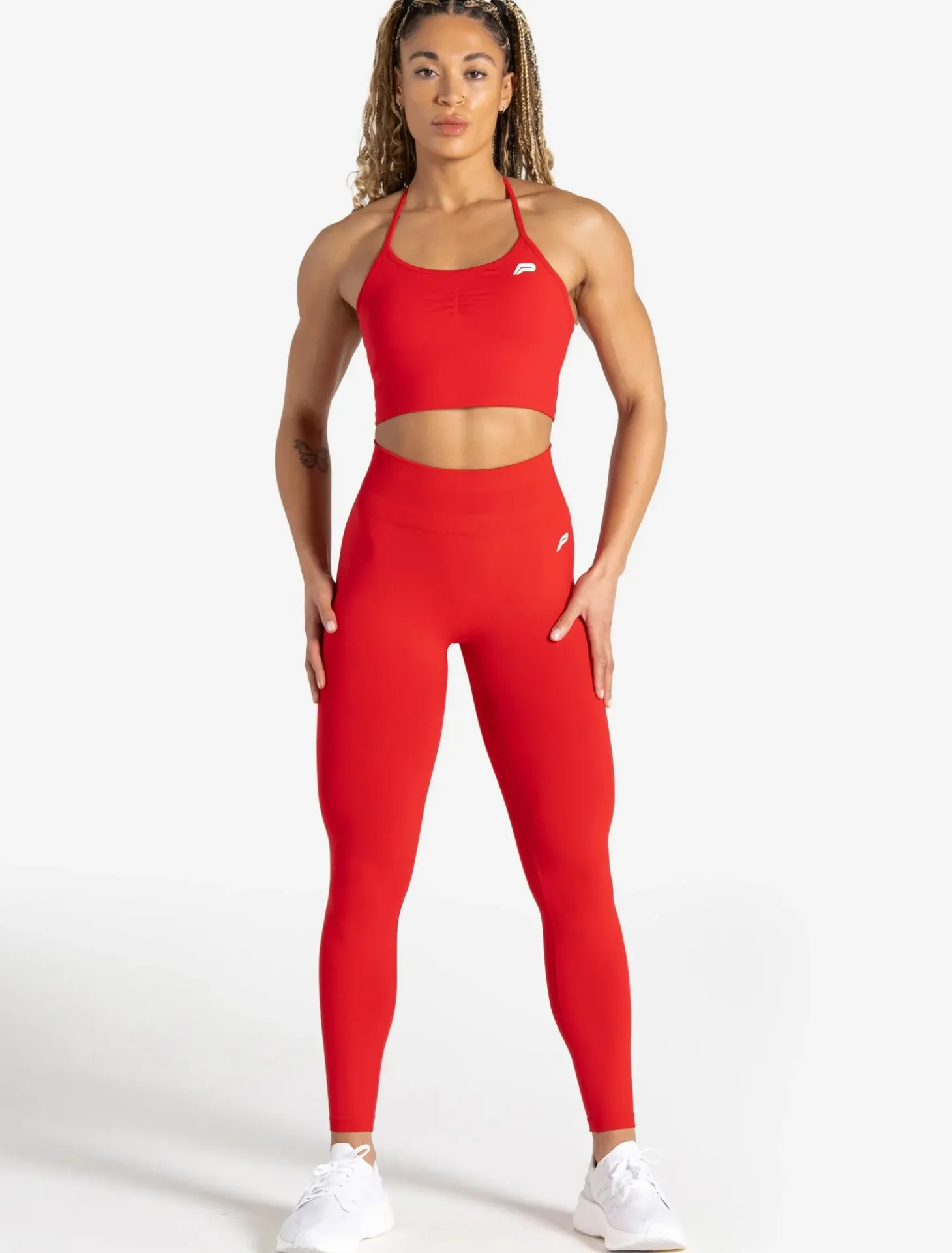 Scrunch Seamless Built-in Bra Tank Candy Red