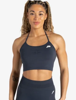 Scrunch Seamless Built-in Bra Tank Midnight Blue