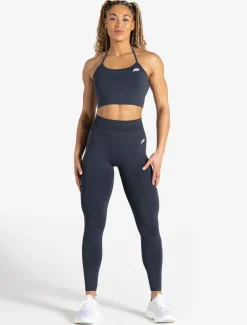 Scrunch Seamless Built-in Bra Tank Midnight Blue