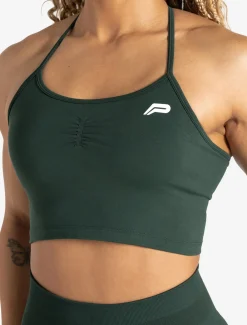 Scrunch Seamless Built-in Bra Tank Forest Green
