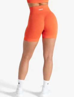 Scrunch Seamless Shorts Bright Coral