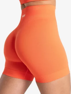 Scrunch Seamless Shorts Bright Coral