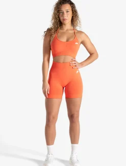 Scrunch Seamless Shorts Bright Coral